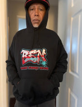 Load image into Gallery viewer, BSN Embroidered Logo Hoodie Turquoise &amp; Red
